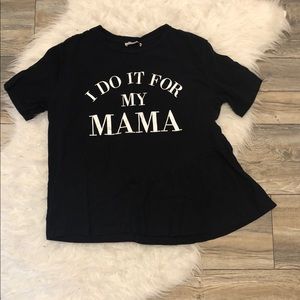 Zara graphic tee with half peplum